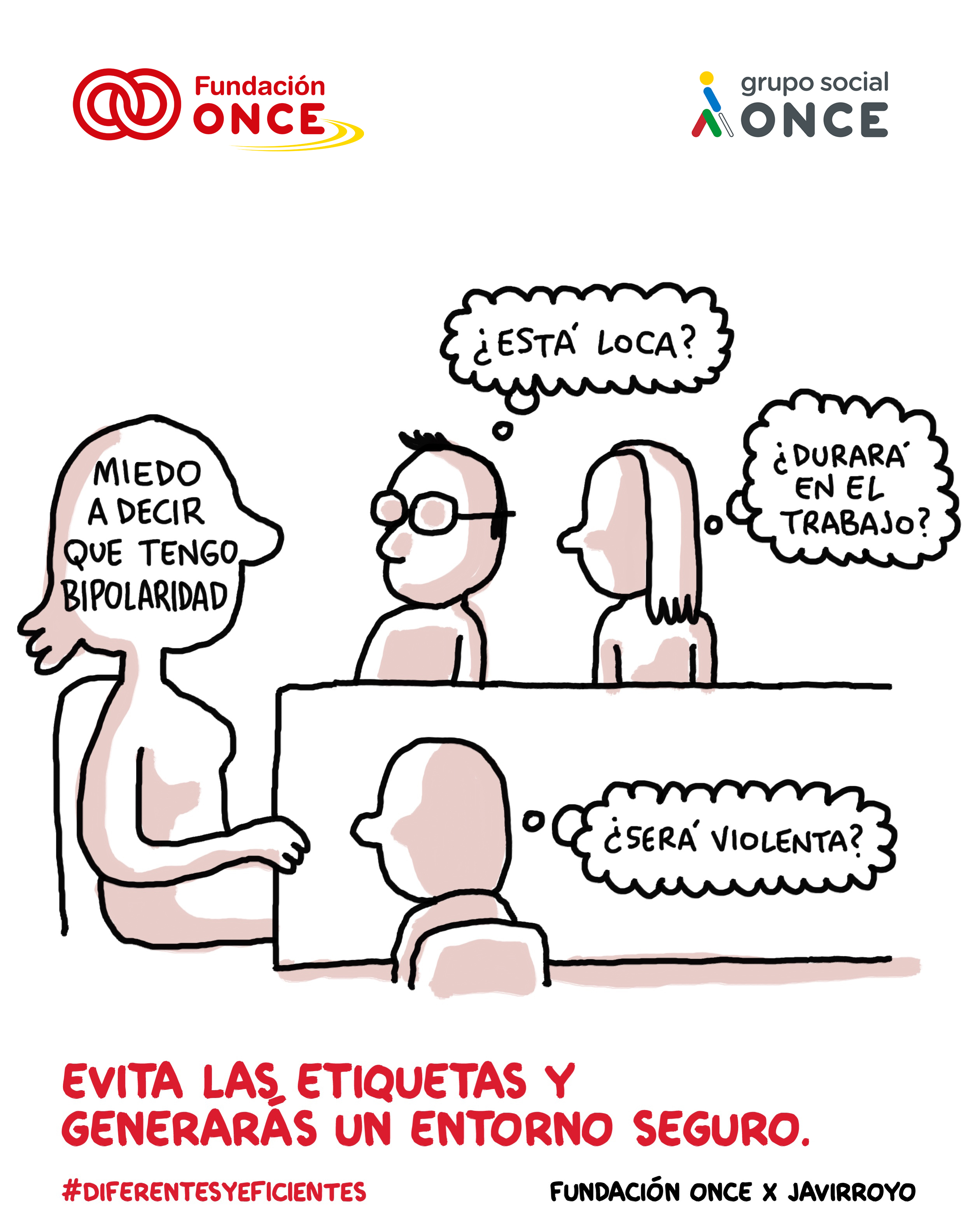 Viñeta Evita las etiquetas generarás un entorno seguro.