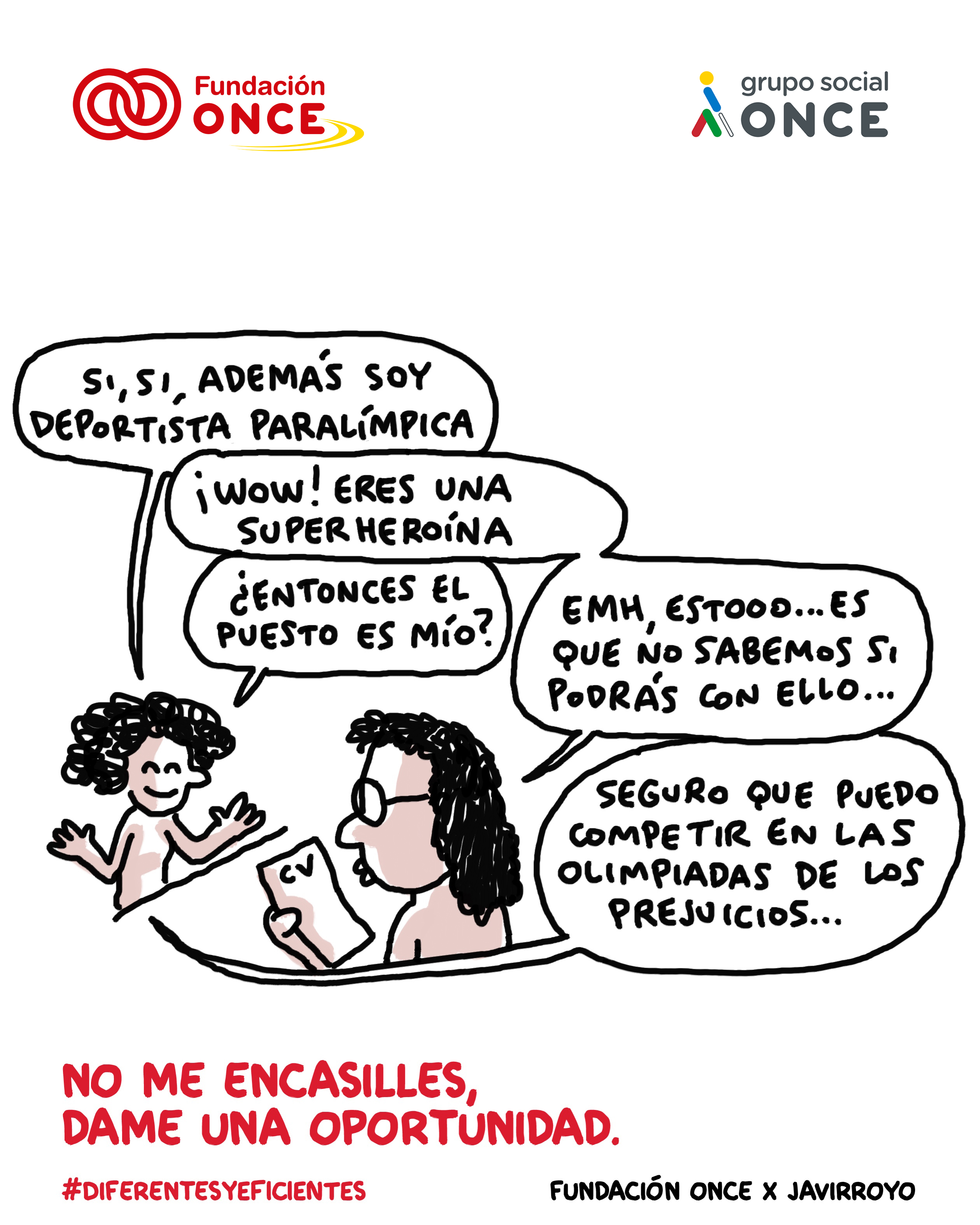 Viñeta no me encasilles, dame una oportunidad.