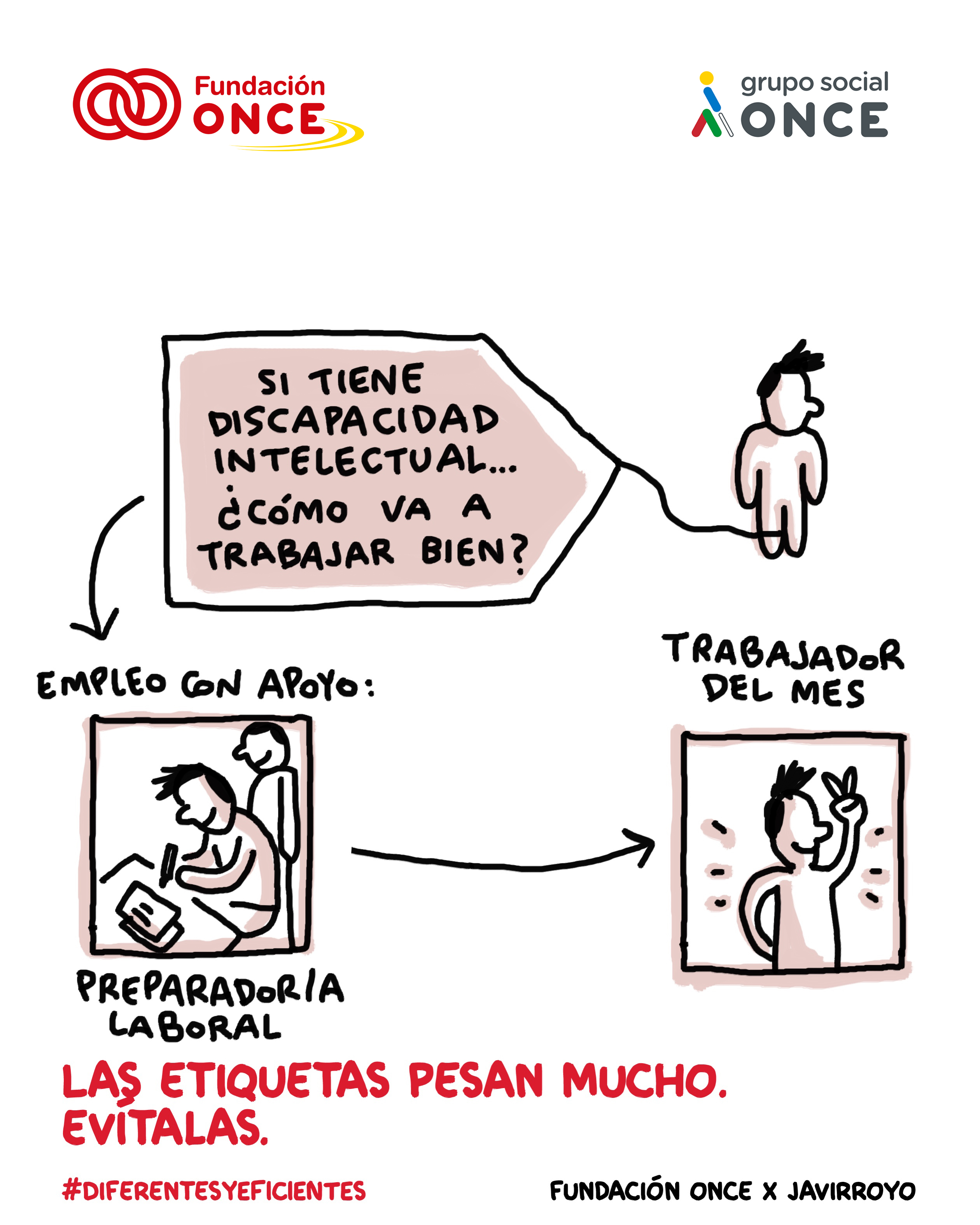 Viñeta las etiquetas pesan mucho evítalas.