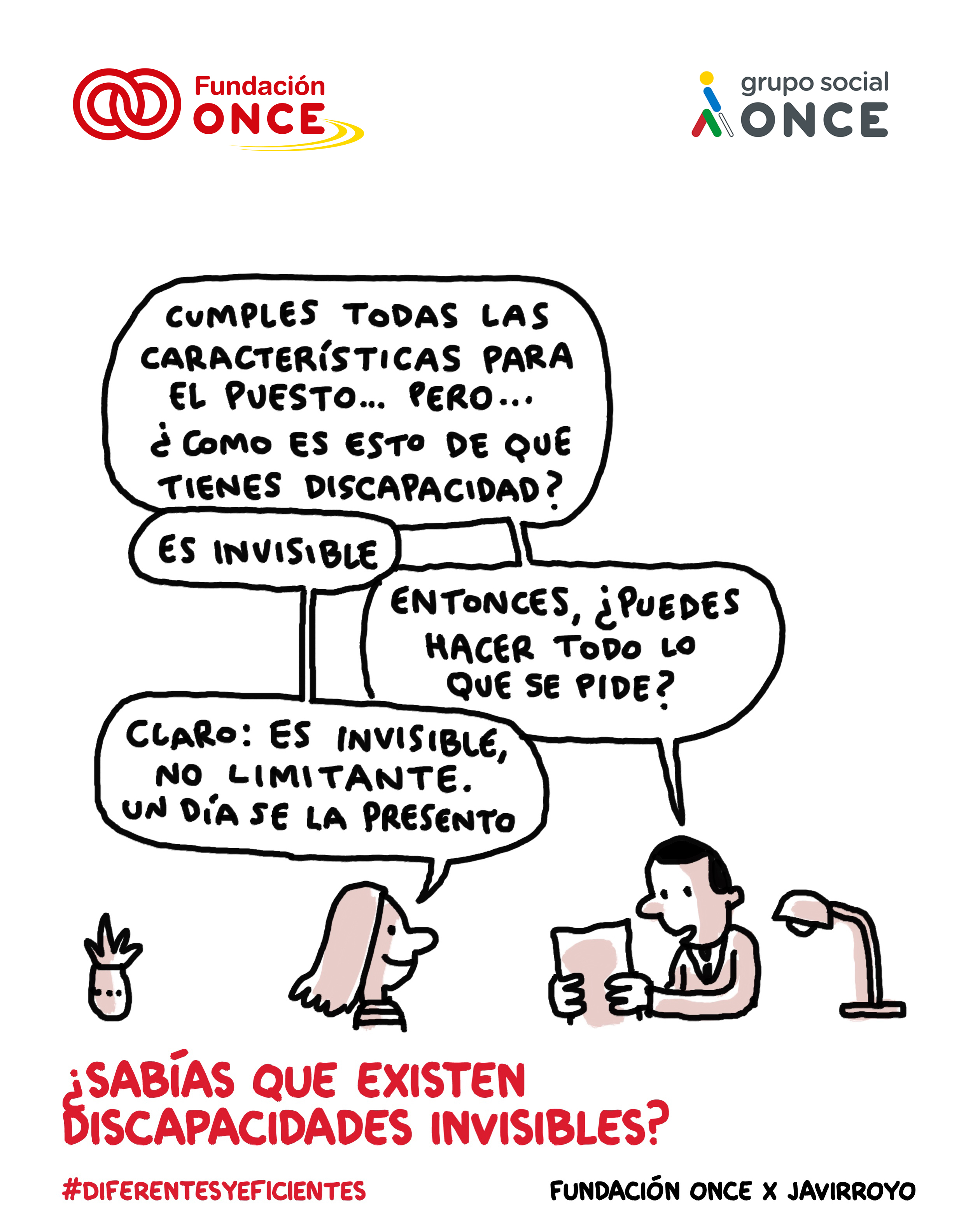 Viñeta ¿sabías que existen  discapacidades  invisibles?