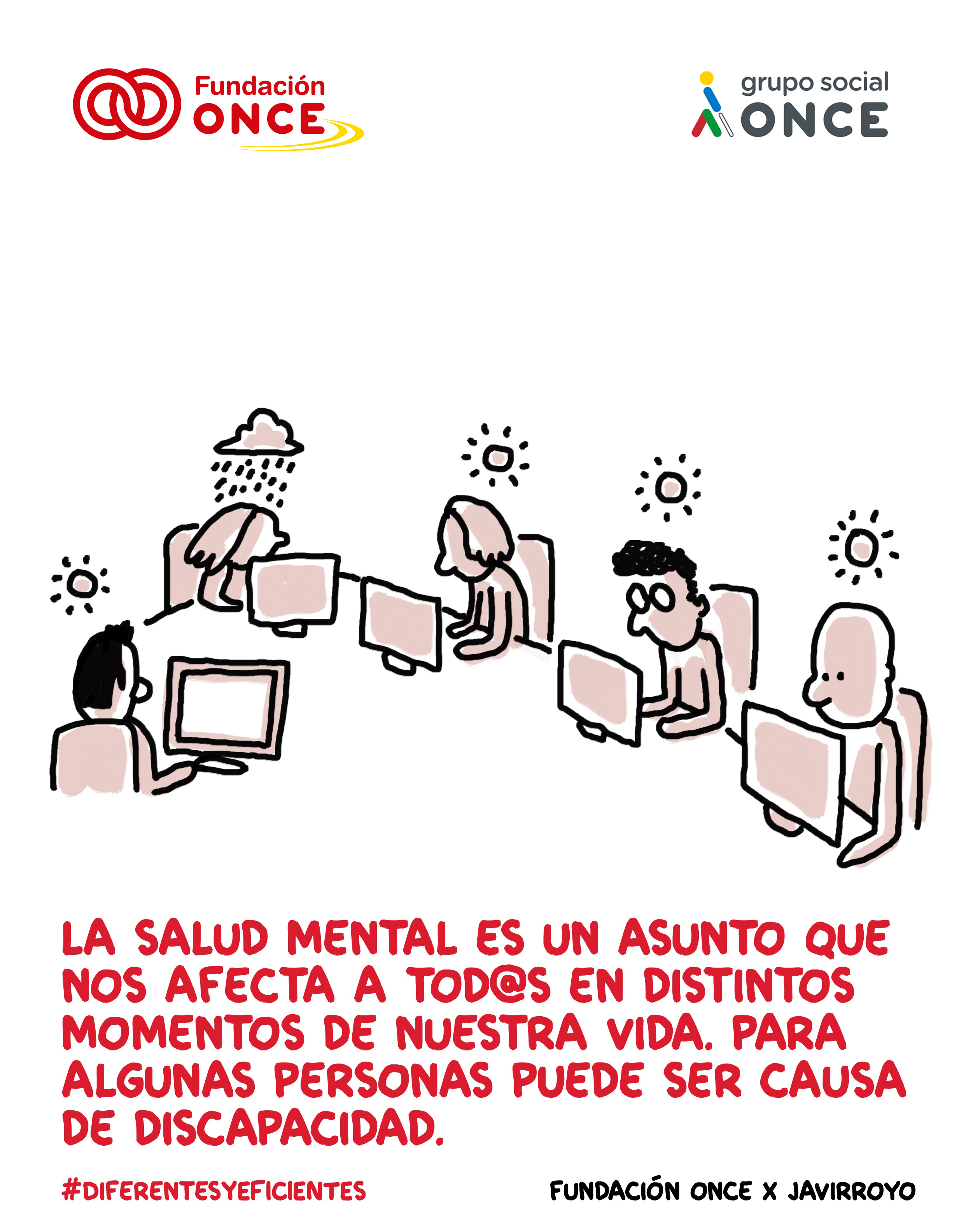 Viñeta La salud mental es un asunto que nos afecta a tod@s.