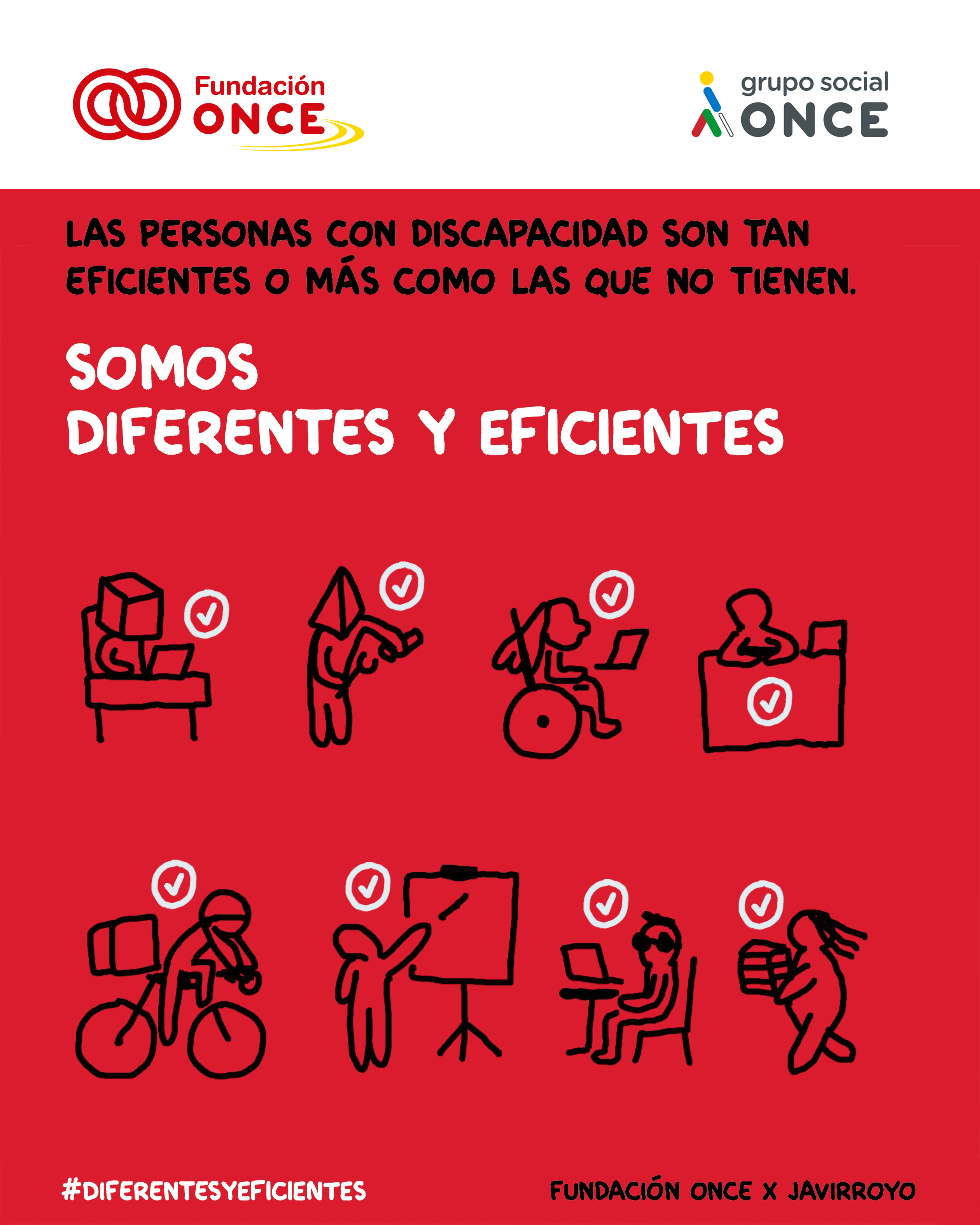 Viñeta somos diferentes y eficientes.