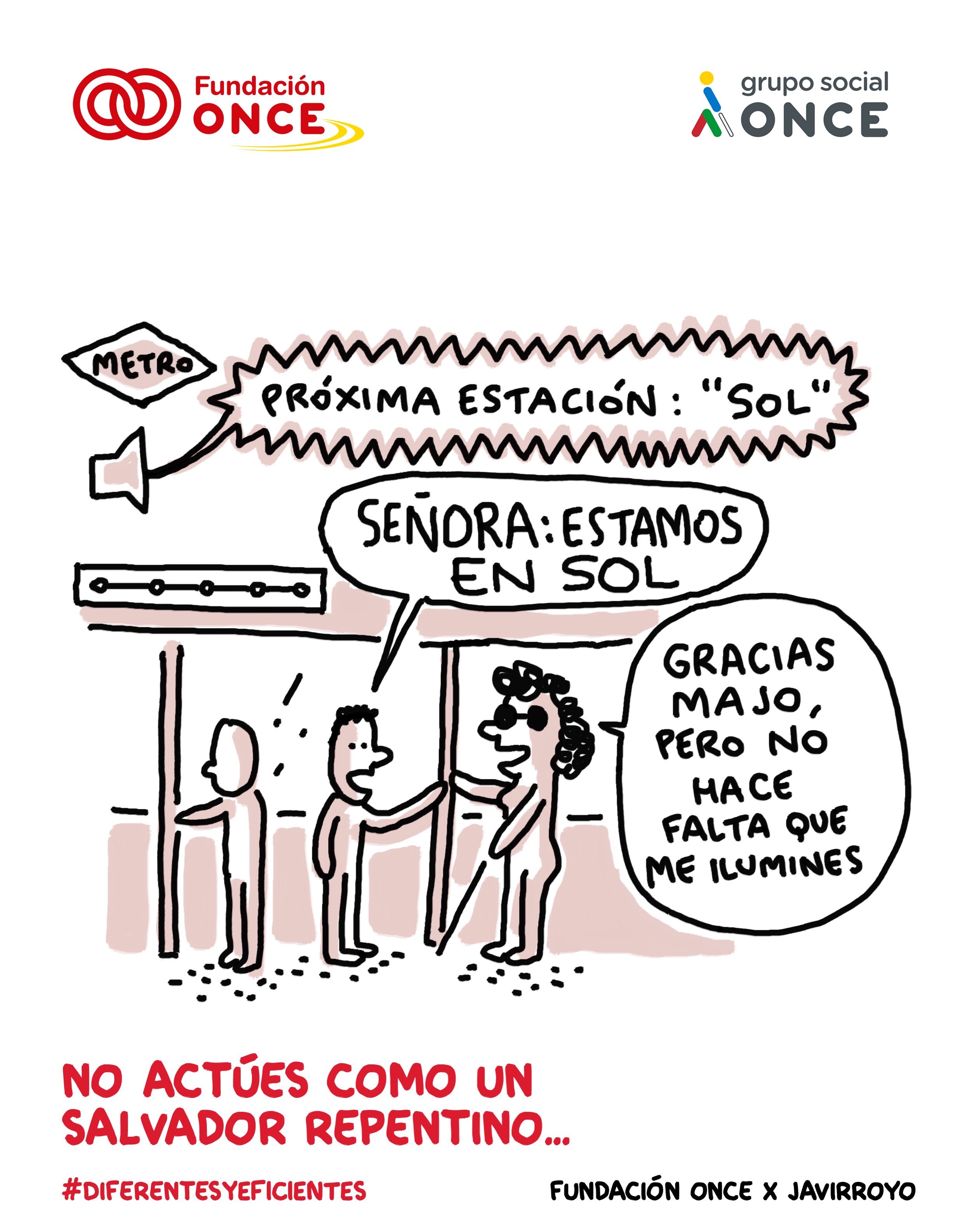 Viñeta no actúes como un salvador repentino...