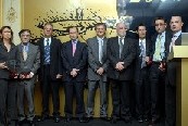 Foto de familia de los premiados por la Universidad Carlos III de Madrid