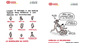 Imagen de dos de las viñetas de la Campaña