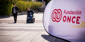 Foto de la prueba del proyecto en el paso de peatones de Las Rozas