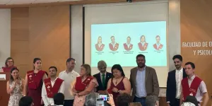 Foto del acto de graduación en la UEx