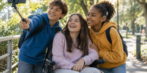 Imagen creada con IA de jóvenes con discapacidad