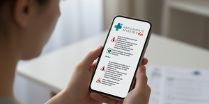 Foto de un usuario con la app en el móvil