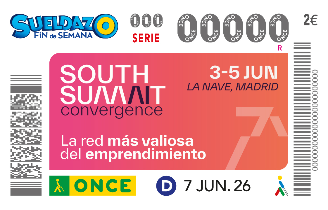 Imagen del cupón de la ONCE dedicado al South Summit
