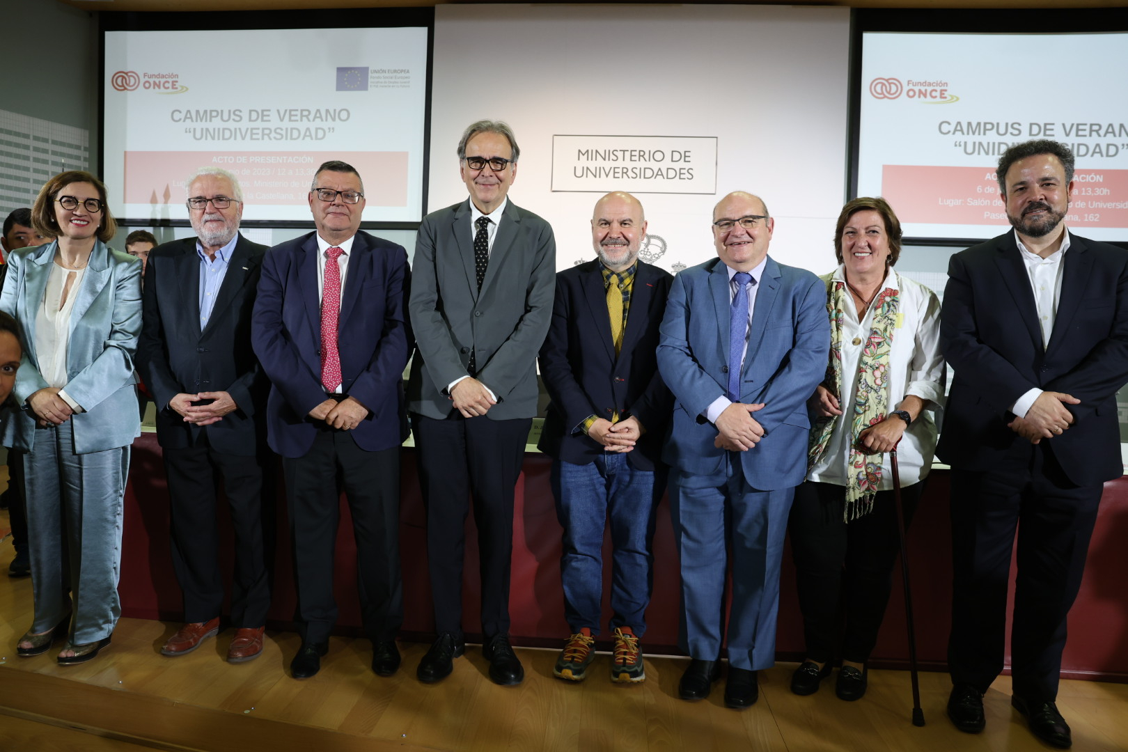 Foto de familia del acto de prensentación de los campus UniDiversidad de Fundación ONCE