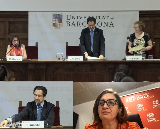 Foto del acto de graduación en la Universidad de Barcelona