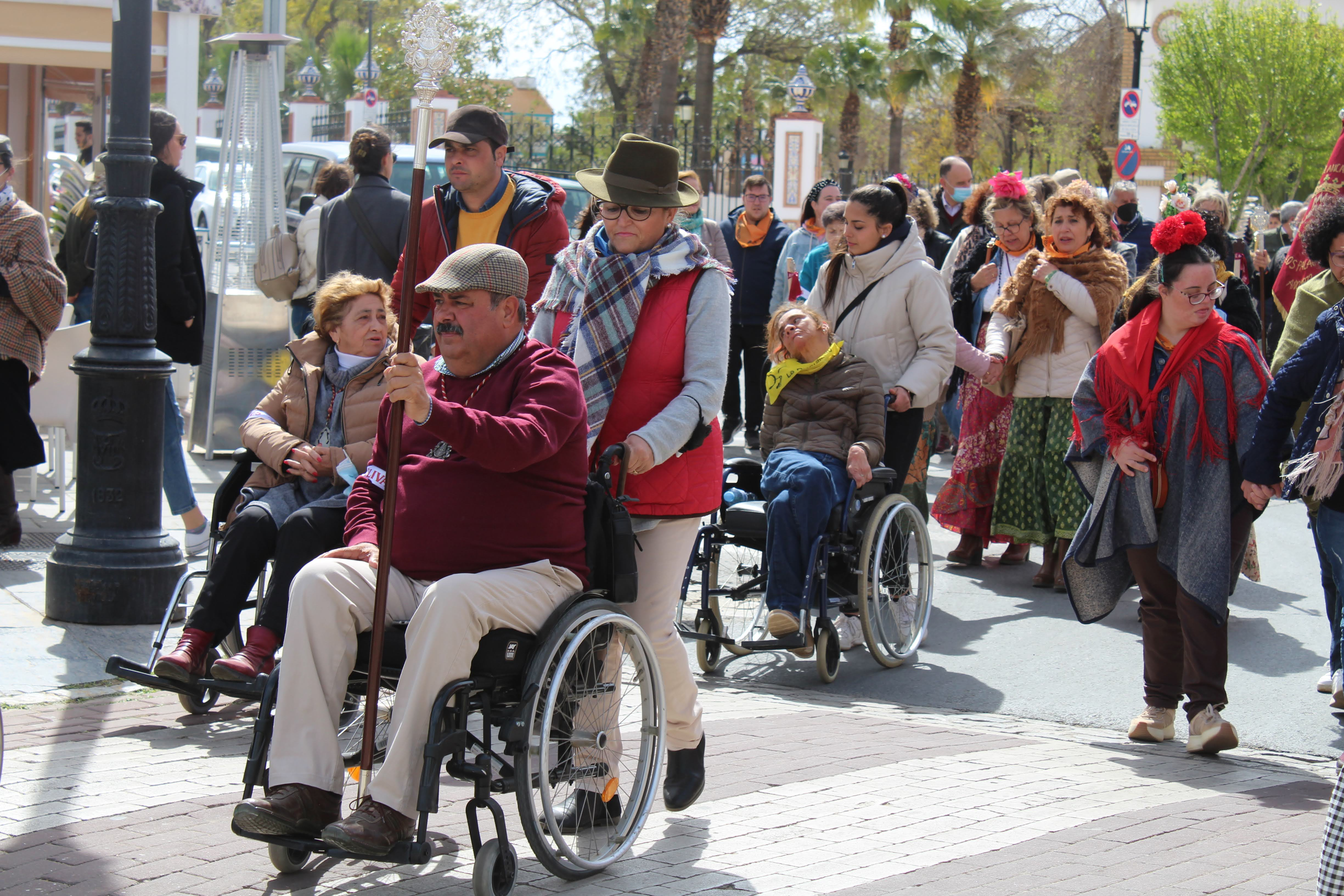 Foto de los peregrinos con discapacidad en una edición anterior