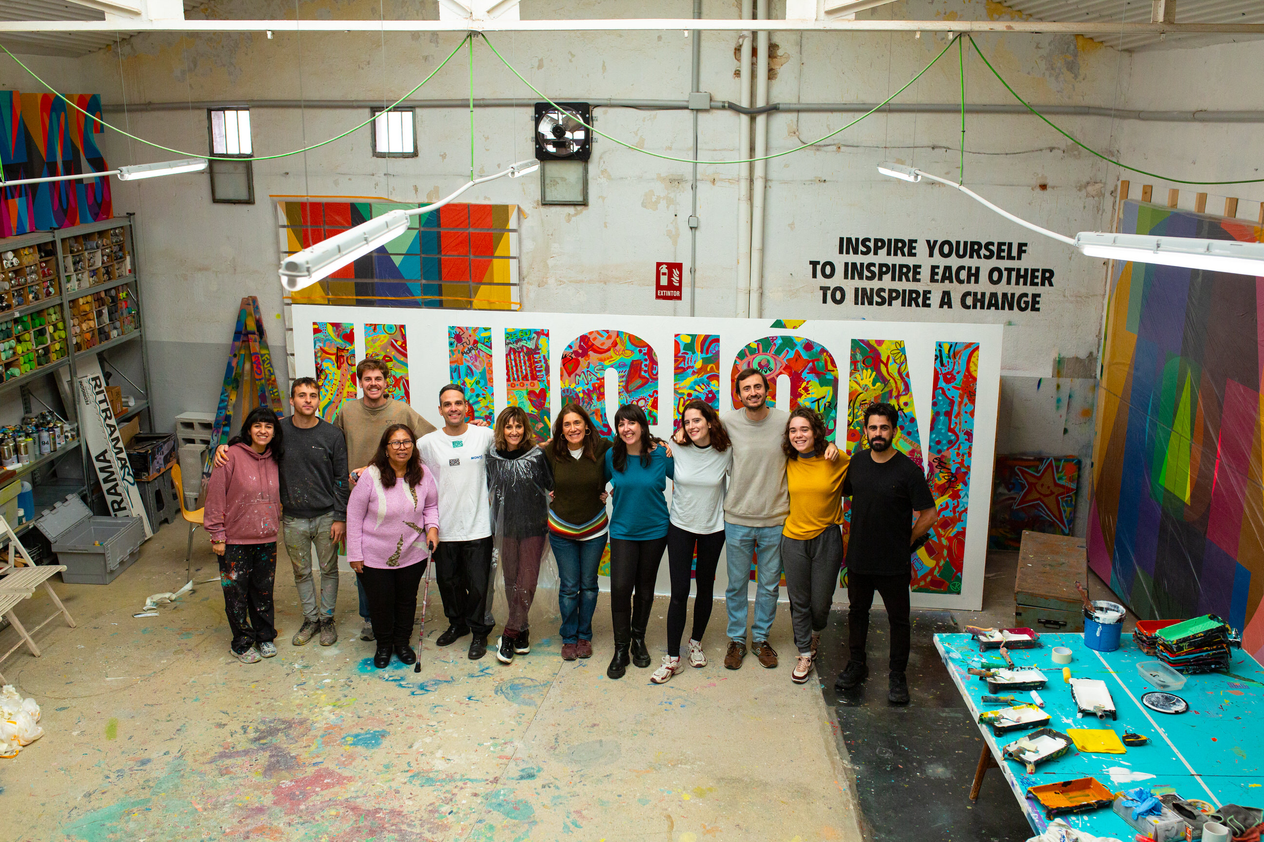 Foto de la creación de la obra 'ILUSIÓN'