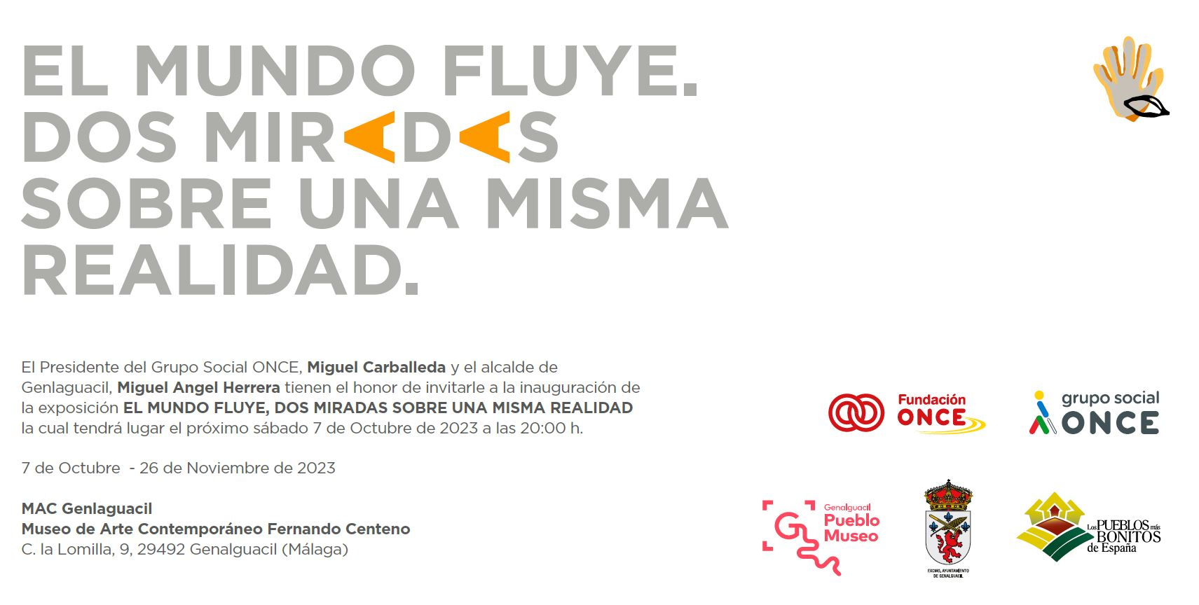 Imagen de la invitación a la inauguración de la exposición