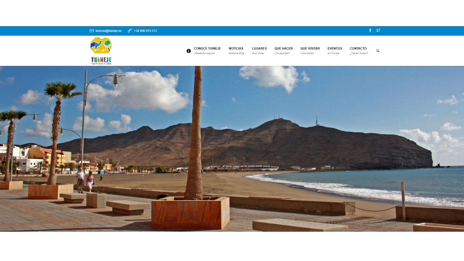 Imagen de una playa de Tuineje recogida en la página web del Ayuntamiento