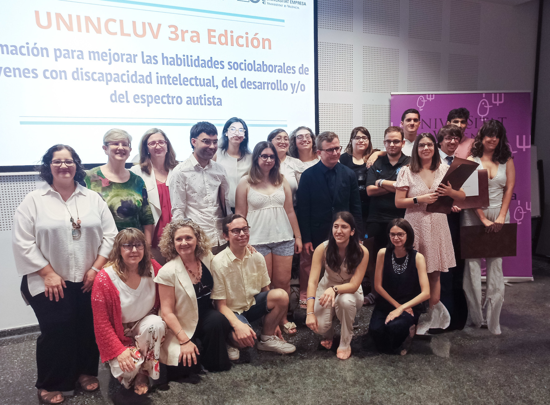 Foto del acto de graduación en Valencia