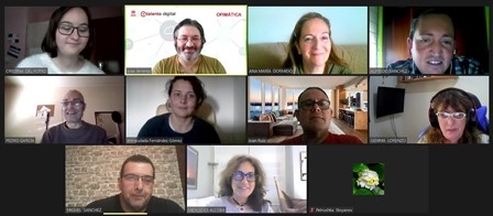 Pantallazo de uno de los cursos y sus participantes
