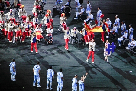 Foto de la delación española en la ceremonia de inauguración