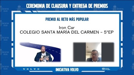 Entrega del premio al reto más popular