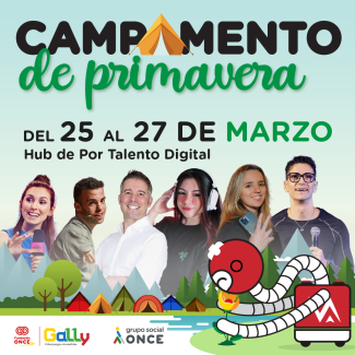 Imagen de cartel del Campamento de primavera de 'Ga11y' en Fundación ONCE