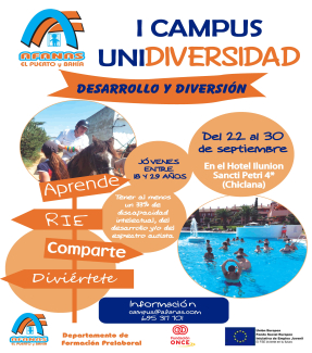 Imagen del cartel del campus 'UniDiversidad' de Fundación ONCE en Chiclana