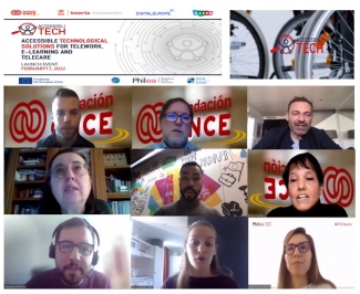 Captura de pantalla de los participantes en la presentación online