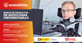 Cartel del Banco de Productos de Apoyo para universitarios