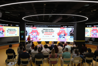 Fotografía del acto de presentación en el hub de Por Talento Digital de Fundación ONCE