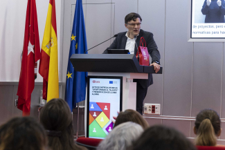 Fotografía del acto de entrega de becas en Fundación ONCE
