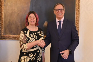 Foto de los firmantes del acuerdo