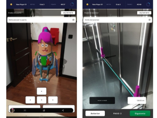 Imagen de dos capturas de pantalla de la aplicación Incluyes