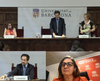 Foto del acto de graduación en la Universidad de Barcelona