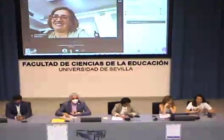 Fotografía del acto de graduación en Sevilla