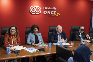 Fotografía del acto de presentacón en la sede de Fundación ONCE