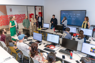 Foto de la visita de Red.es a Por Talento Digital de Fundación ONCE