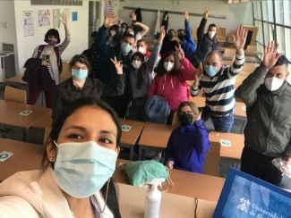 Fotografía de los alumnos en una clase