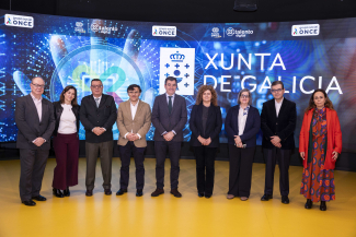 Foto de familia en la sede de Por Talento Digital de Fundación ONCE en Madrid