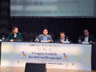Foto de los participantes en una de las mesas del Congreso de CERMI y Fundación ONCE
