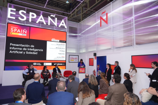 Foto de la presentación en el MWC de Barcelona