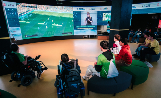 Fotografía de los participantes en el Campamento de Fundación ONCE