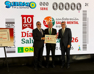 Foto del acto de entrega del Cupón de la ONCE