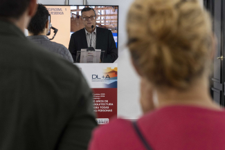 Foto del acto de inauguración en Cambio de Sentido