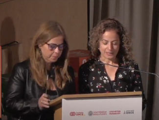 Fotografía de la lectura del Manifiesto