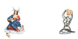 Imagen de las dos obras de Rius expuestas en CentroCentro Madrid