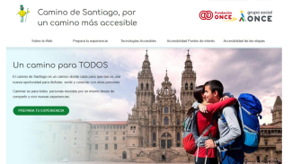 Pantallazo de la página web del Camino de Santiago Accesible