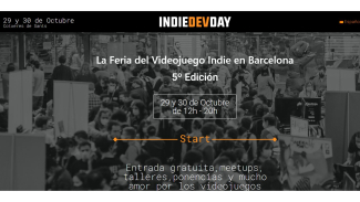 Pantallazo de la web de IndieDevDay