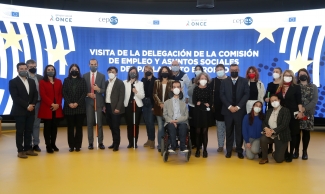 Fotografía de la delegación en 'Por Talento Digital'