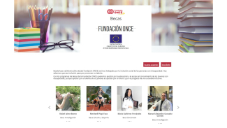 Web de becas de Fundación ONCE