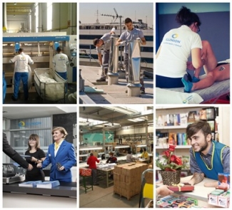 Foto de trabajadores de ILUNION